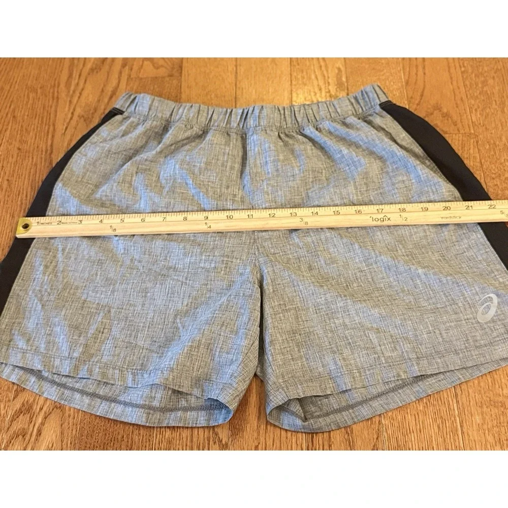 Asics DRY Ready Set Gym Running Shorts Mens Large Brief Lined Zip Pocket Active